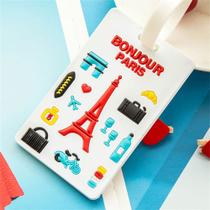 5PCS Cartoon Silicone Boarding Pass, Fashion Travel Bag