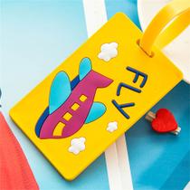 5PCS Cartoon Silicone Boarding Pass, Fashion Travel Bag