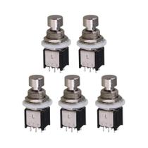 5PCS Interruptor De Pé DPDT Latching Para Pedal De Efeitos De Guitarra, Interruptor Momentâneo