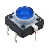 5PCS Interruptor Táctil Momentâneo LED 12X12X7.3mm 5 Cores Vermelho Verde Azul Amarelo Branco