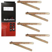 (5pçs) Metro Sueco Hultafors De Madeira 2mts Com 12 Dobras (5pçs) Metro Sueco Hultafors De Madeira 2mts Com 12 Dobras