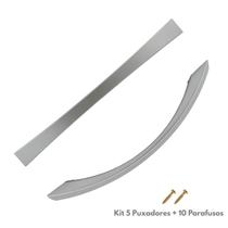 5pçs puxador gaveta alça riad plástico abs 16cm entre furos - P&J