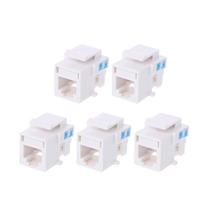 5pcs Rj11 Cat3 Socket Connector Módulo telefônico 4-wire Cable Adapter Telecom Voice Keystone Jack 6p4c Sem ferramentas