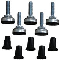 (5pçs) Sapata, Pé Nivelador C/ Bucha 10mm Rosca 1/4 X 25mm (5pçs) Sapata, Pé Nivelador C/ Bucha 10mm Rosca 1/4 X 25mm