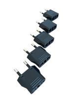 5un Adaptador Tomada Americano 2 Pinos Chatos X Brasileiro 5un Adaptador Tomada Americano 2 Pinos Chatos X Brasileiro