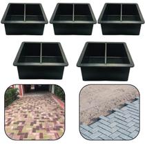 5un Base Plastica Dupla Molde Forminha p Fabricação de Piso de Concreto 20x10x10 Pedra Grande Alta T10 5un Base Plastica Dupla Molde Forminha p Fabricação de Piso de Concreto 20x10x10 Pedra Grande Alta T10