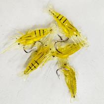 5un Camarão para Pesca Isca Artificial Pequeno com Anzol - Isca Artificial Camarões