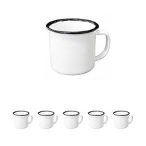 5un caneca esmaltada fazenda branca rústico 300ml