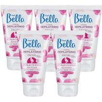 5Un Depil Bella Creme Depilatório Facial De 40g Cada