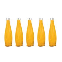 5un GARRAFA DE VIDRO TAMPA INOX ACQUA ÁGUA SUCO LARANJA 5un GARRAFA DE VIDRO TAMPA INOX ACQUA ÁGUA SUCO LARANJA