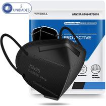5Un Máscaras Descartáveis Preta Kn95 Pff2 Wwdoll Cód Anvisa 5Un Máscaras Descartáveis Preta Kn95 Pff2 Wwdoll Cód Anvisa