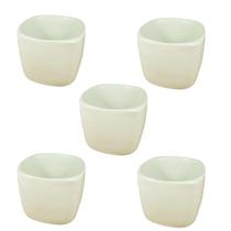 5un MINI VASO DE PORCELANA QUADRADO P/ PLANTA ENFEITE