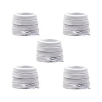 5un Par De Cadarço Flat Tênis Qualidade 140cm Cadarço Branco