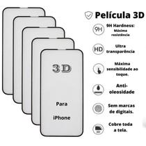 5UN Película Protetora de Tela 3D de Vidro para iPhone 16