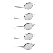 5un Peneira aço inox 13,5cm cozinha coador polvilhar