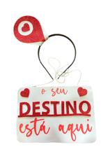 5un Plaquinha de Carnaval Tiara Frase Seu destino está aqui