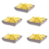 5un Saladeira Quadrada 750ml Vasilha Petisqueira Cinza 5un Saladeira Quadrada 750ml Vasilha Petisqueira Cinza