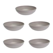 5un Saladeira redonda 2,4lt tigela bowl 25cm Cinza petra