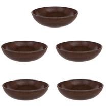 5un Saladeira redonda 25cm Tigela 2,4 Litros Marrom Escuro