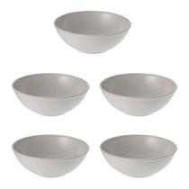 5un Tigela bowl 1lt salada petiscos Cinza Petra 18,5cm