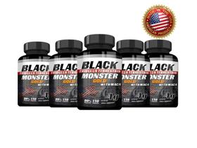 5Uni Testo Black Monster Importado 1g 750Cáps - Bionutri