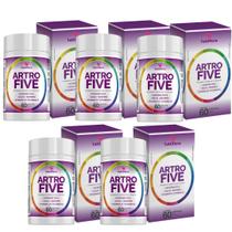 5x Artrofive Colágeno tipo 2, Cálcio, Magnésio, Vit D3 K2 60 Cápsulas 500mg Tuttiflora