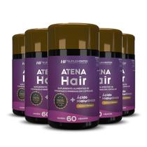 5x atena hair + ácido hialurônico 60 caps hf suplementos