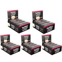 5x Barra YoPRO Sabor Morango Chocolate Branco 12 Barras 40g
