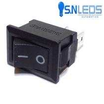 5x Botão Interruptor Mini Preto Farol Liga Desliga 12v 10a tic tac retanular ATACADO