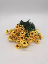 5x Buque De Girassol Artificial Com 105 Florzinhas