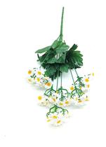 5x Buquês De Margaridas Artificial Em Plástico 50cm Branco