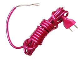 5x Cabo Força Bipolar Rabicho 3M 2x1,0mm² Alta Qualidade - ROSA 5x Cabo Força Bipolar Rabicho 3M 2x1,0mm² Alta Qualidade - ROSA