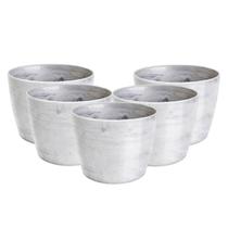 5X Cachepô Elegance Redondo 00 (0,4L) Branco NUTRIPLAN 5X Cachepô Elegance Redondo 00 (0,4L) Branco NUTRIPLAN