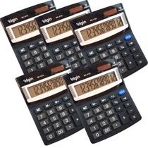 5x Calculadora Mesa 12 Dígitos Ideal Escritório Lojas Balcão VISOR DISPLAY ESCOLAR COMERCIAL