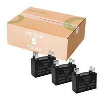 5X Capacitor Cbb61 De Partida Quadrado 3,5Uf 250V - 4 Pinos