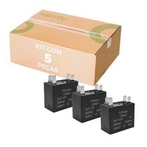 5x Capacitor Cbb61 De Partida Quadrado 5uf 250v - 4 Pinos