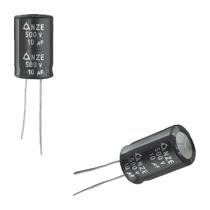 5x Capacitor Eletrolítico 10uf x 500v 105º Kit c/ 5 Peças