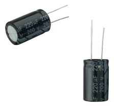 5X Capacitor Eletrolítico 220Uf X 200V 105º Kit Com 5 Peças
