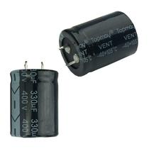 5x Capacitor Eletrolítico 330uf x 400v 105º Kit c/ 5 Peças