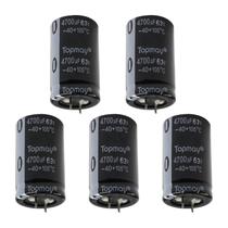 5x Capacitor Eletrolítico 4700uf x 63v 105º Kit c/ 5 Peças