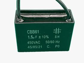 5x Capacitor Partida 1,5uf/450v Fio 37x14x26mm Cbb61 5x Capacitor Partida 1,5uf/450v Fio 37x14x26mm Cbb61