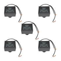 5x Capacitor Partida 18uf - 250v P/ Motor Portão - Quadrado