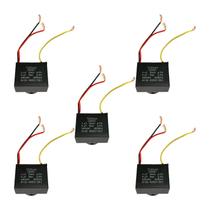5X Capacitor Partida 3 Fios 4Uf + 6Uf - 250V - Quadrado