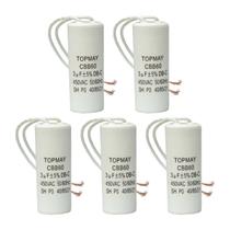 5x Capacitor Partida 3uf - 450v P/ Motor Portão Eletrônico
