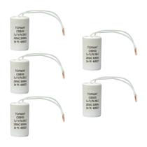 5X Capacitor Partida 5uf - 250v P/ Motor Portão / Ventilador