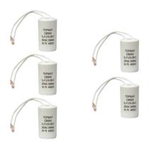 5x Capacitor Partida 6uf - 250v P/ Motor Portão Ventilador