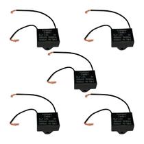 5x Capacitor Partida 6uf - 250v P/ Ventilador - Quadrado