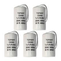 5X Capacitor Partida 7Uf - 250V Para Motor Portão Ventilador
