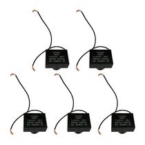 5x Capacitor Partida 7uf - 450v P/ Ventilador - Quadrado