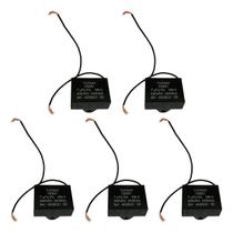 5X Capacitor Partida 7Uf - 450V Para Ventilador - Quadrado